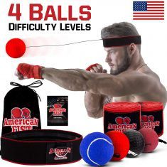 Boxing Reflex Ball Set, 4 Difficulty Level Training Balls On String