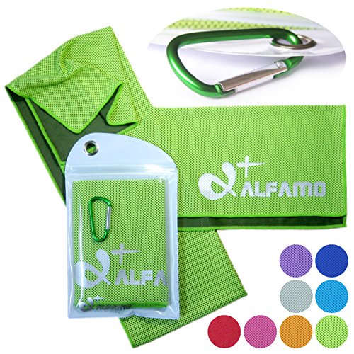 Alfamo Cooling Towel for Sports, Workout, Fitness, Gym, Yoga