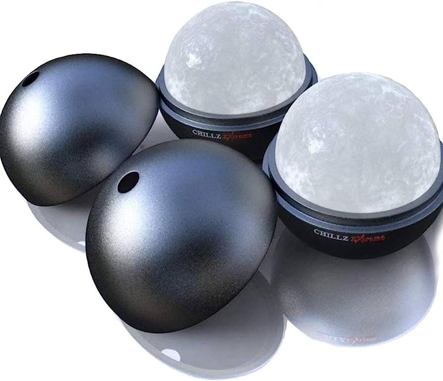 Amazon.com: Chillz Ice Ball Maker Molds for Whiskey (2 x 2.5