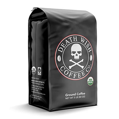 Amazon.com : Death Wish Coffee Dark Roast Grounds - 5 Lbs. The
