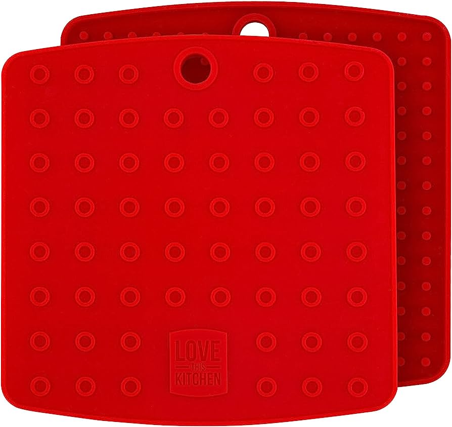 Amazon.com: Love This Kitchen Silicone Trivet/Hot Pads for Hot