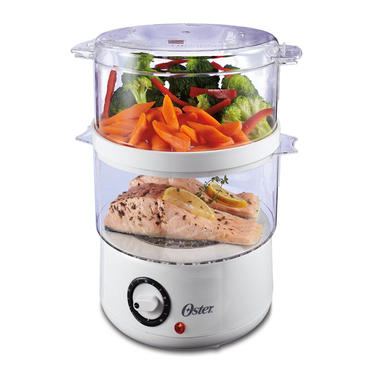 Amazon.com: Oster Double Tiered Food Steamer, 5 Quart, White