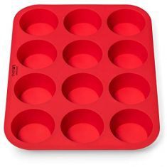 Amazon.com: OvenArt Bakeware Silicone Muffin Pan, 12-Cup, Red