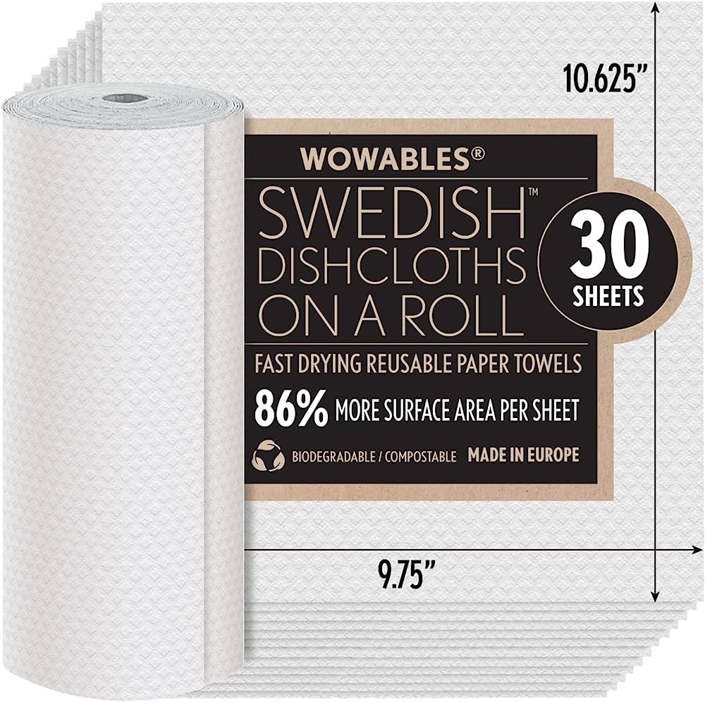 Amazon.com: Swedish Dishcloths for Kitchen On a Roll - 30 Sheets