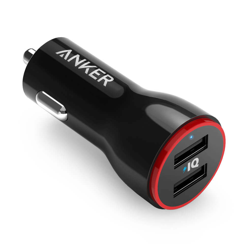 Anker Car Charger PowerDrive 2 24W 2-Port Car Charger - Black 18