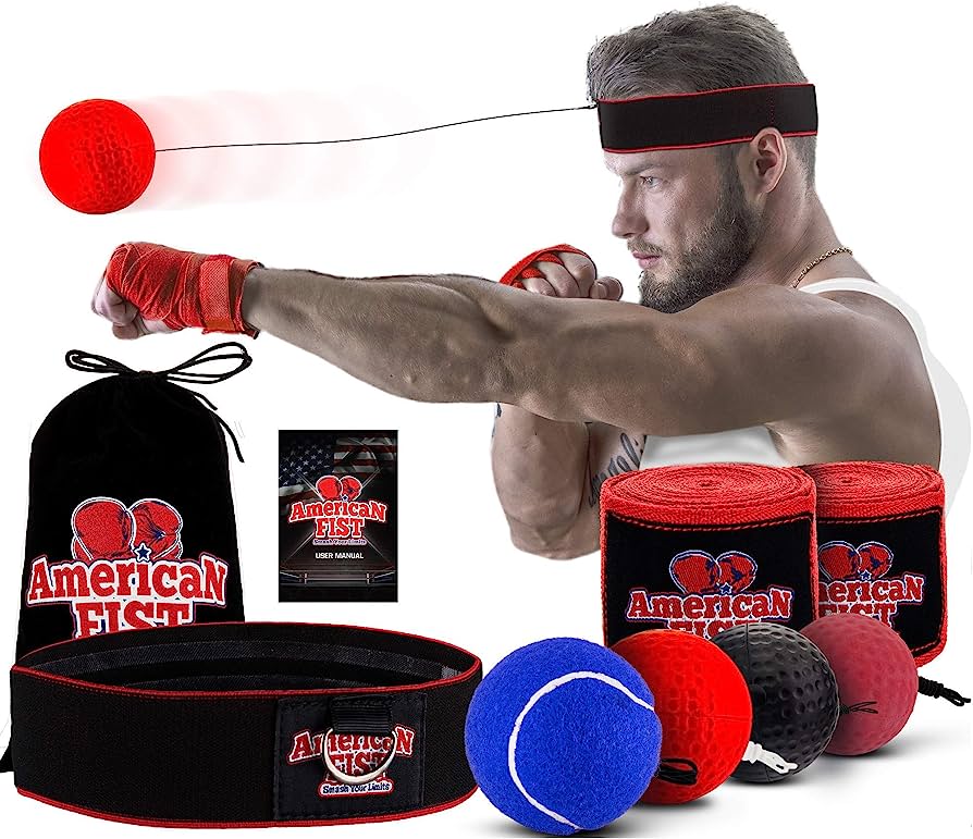 Bullsy Boxing Reflex Ball, 2 Difficulty Level Boxing Balls with