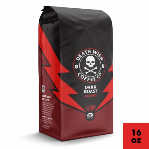 Death Wish Coffee Co.® Organic and Fair Trade Dark Roast Ground