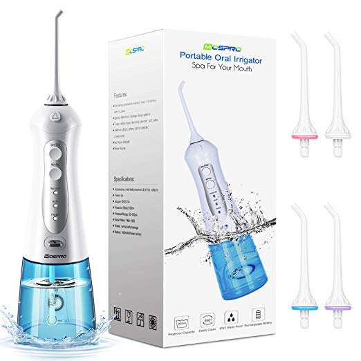 MOSPRO IPX7 Portable Battery-Powered Water Flosser