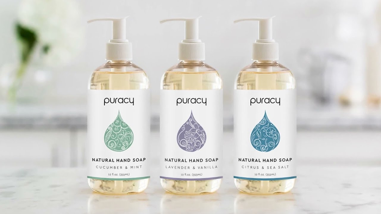 Puracy Natural Hand Soap: Keep Hands Clean - YouTube