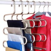 S-Shaped Hangers To Store More Clothes In One Spot