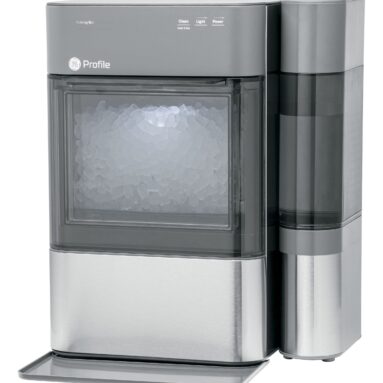 Countertop Nugget Ice Maker with Side Tank | Ice Machine with WiFi Connectivity | Smart Home Kitchen Essentials | Stainless Steel