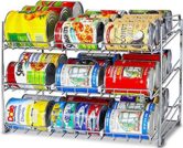 Organizer That Keeps Food Cans Stacked And Orderly