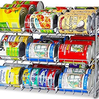 Organizer That Keeps Food Cans Stacked And Orderly