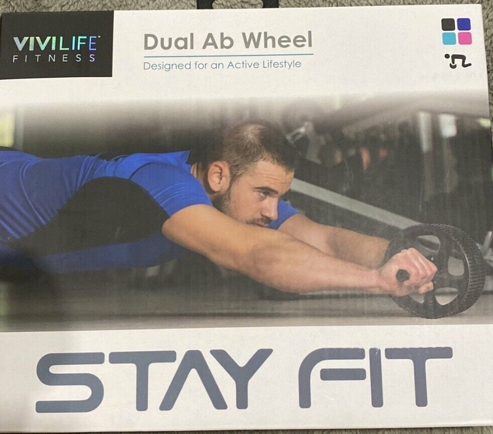 VIVI Life Fitness Dual Ab Wheel, Stay Fit,Black | eBay
